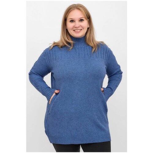 Купить Джемпер Lika Dress, размер 52-54, синий
Комфортный женский джемпер из вязаного п...