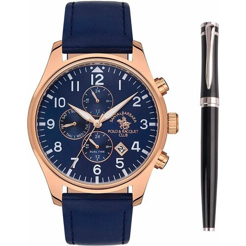 Купить Наручные часы SANTA BARBARA POLO & RACQUET CLUB Noble, золотой, синий
Мужские ча...