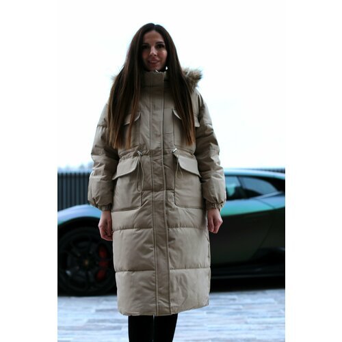 Купить Куртка , размер 44/46, бежевый
Куртка зимняя женская с капюшоном, кулиска снаруж...