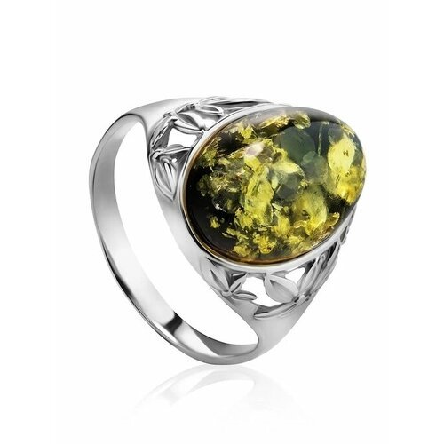 Купить Кольцо, янтарь, безразмерное, зеленый, серебряный
Изысканное кольцо из , украшен...