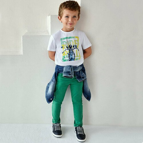 Купить Брюки Mayoral, размер 104 (4 года), зеленый
Зауженные брюки Mayoral зеленого цве...