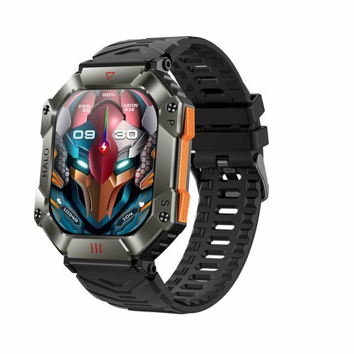 Купить Смарт часы мужские спортивные Tiroki K55 с BT звонком, мониторингом пульса, давл...