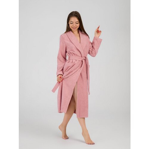 Купить Халат РОСХАЛАТ, размер 46-48, розовый
Уютный женский махровый халат с поясом и к...