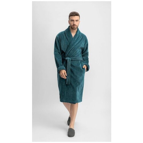 Купить Халат Togas, размер XXL, бирюзовый
Однотонный велюровый мужской халат «Саймон» –...