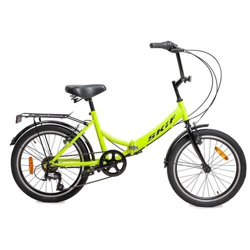 Купить Складной велосипед SKIF CITY 20, IBK22OK20022, ярко-зеленый/черный, 20", 1 скоро...
