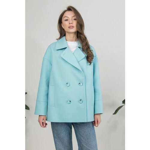 Купить Пальто Modetta Style, размер 48, бирюзовый
Женское короткое пальто оверсайз свет...