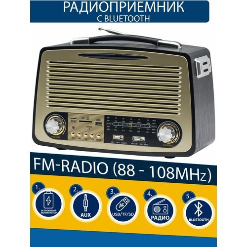 Купить Радиоприемник в ретро стиле Kemai с блютуз, флешкой, аукс
Радиоприемник - товар,...