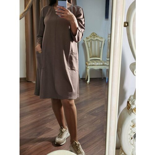 Купить Платье размер 48, бежевый, коричневый
Офисное бежевое платье р48 – это классичес...
