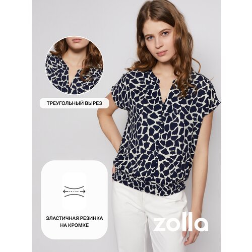 Купить Блуза Zolla, размер S, синий
Лёгкая женская блузка на резинке, дополненная стиль...