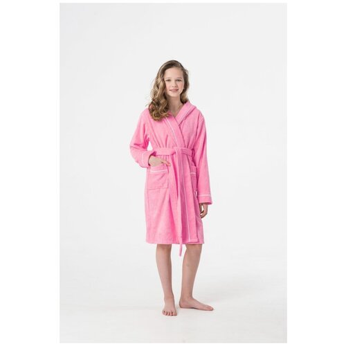 Купить Халат Everliness, размер 146, розовый
Классический махровый халат с капюшоном. М...