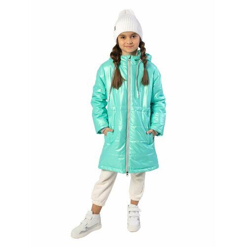 Купить Куртка, размер 122, голубой, зеленый
Демисезонная куртка для девочки из непромок...