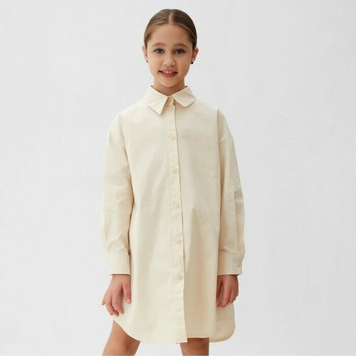 Купить Платье Minaku, размер 30/32, белый
Платье-рубашка для девочки MINAKU, цвет бежев...