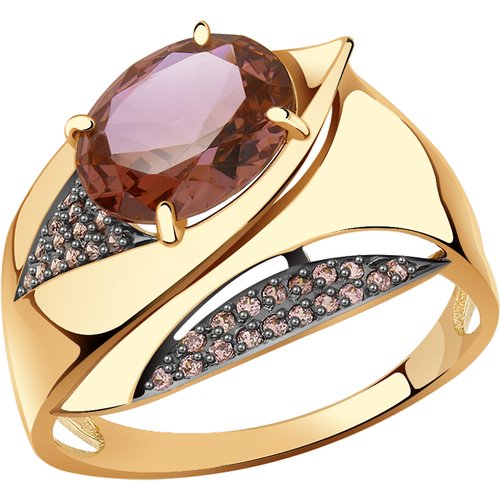 Купить Кольцо Diamant online, золото, 585 проба, родолит, фианит, размер 19
<p>В нашем...
