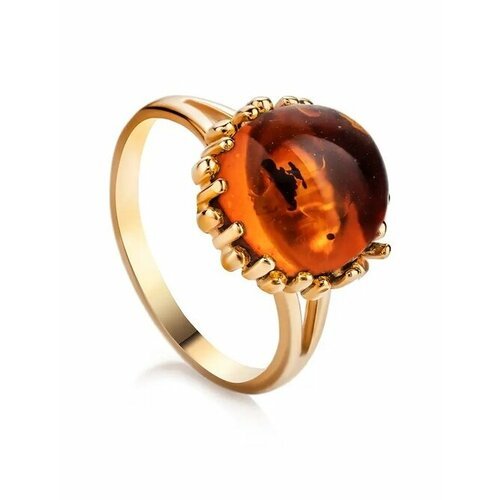 Купить Кольцо, янтарь, безразмерное, золотой, коричневый
Яркое кольцо «Бруния» из и нат...