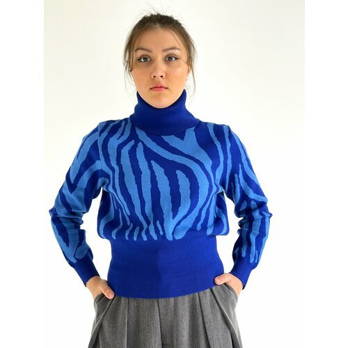 Купить Свитер, размер U, синий
Стильный итальянский свитер с высоким воротником и актуа...