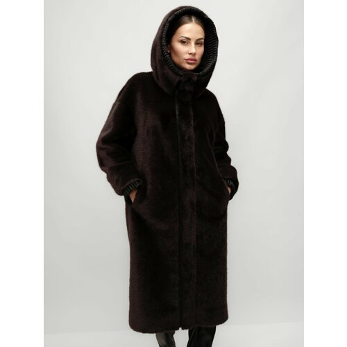 Купить Пальто ALEF, размер 48, серый
Меховое пальто с капюшоном от ALEF - это стильный...