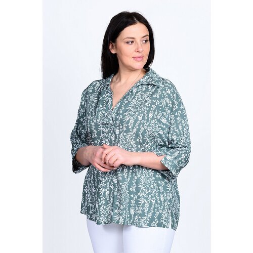 Купить Блуза SVESTA, размер 58, зеленый
Стильная блуза выполнена из тонкой штапельной т...