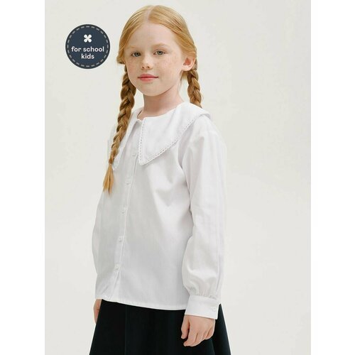 Купить Блуза Loomknits, размер 152, белый
Школьная форма. Блузка для девочки c длинным...