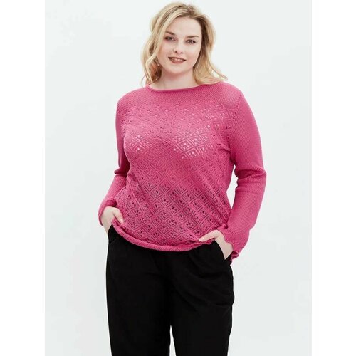 Купить Пуловер, размер 56, розовый
Базовый женский трикотажный джемпер с длинным рукаво...
