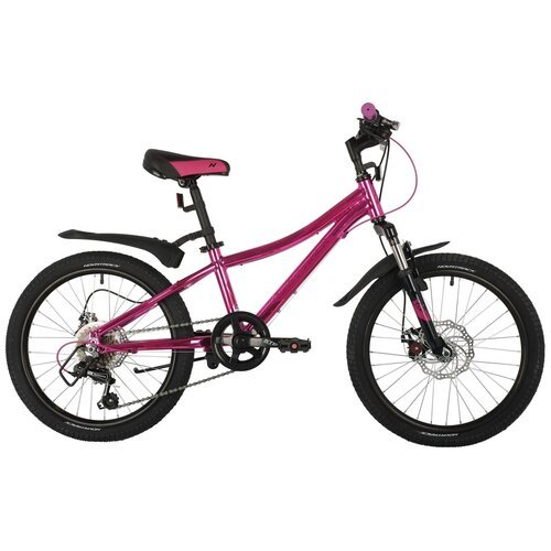 Купить Горный (MTB) велосипед Novatrack Katrina 20 Disc (2021) розовый металлик 12" (тр...