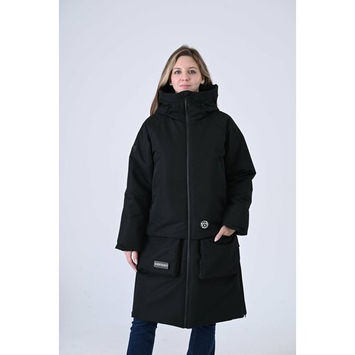 Купить Парка Sherysheff, размер 128, черный
Стильная удлиненная подростковая куртка-пар...