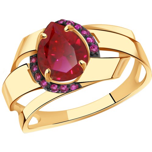 Купить Кольцо Diamant online, золото, 585 проба, фианит, корунд, размер 20.5
<p>В нашем...