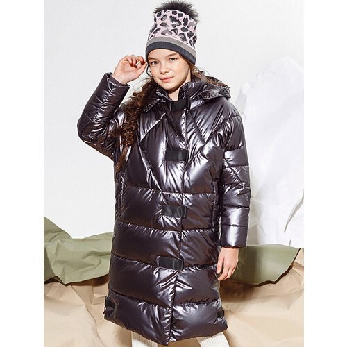 Купить Куртка Noble People, размер 146, серый
Пальто для девочки темно-серого цвета. За...