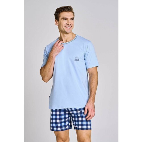 Купить Пижама Taro, размер XXL, голубой
Мужская хлопковая пижама Owen состоит из одното...