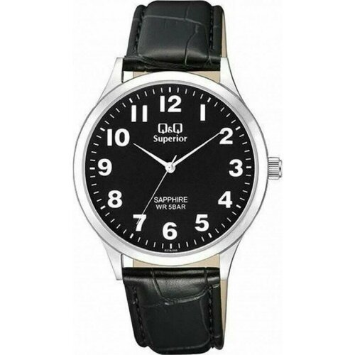Купить Наручные часы Q&Q, черный
Мужские кварцевые часы в круглом стальном корпусе на к...