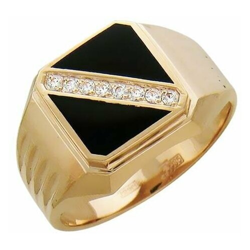 Купить Перстень Эстет, красное золото, 585 проба, фианит, агат, размер 17
Перстень из к...