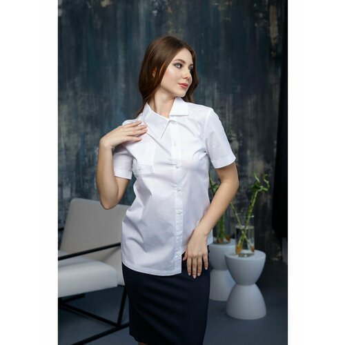 Купить Блуза FEERIA, размер 50, белый
Блуза женская на пуговицах выполнена из комфортно...