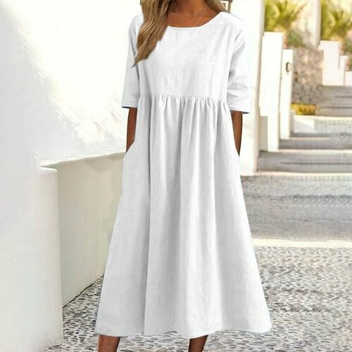 Купить Платье РИТУЗИК, размер 5XL, белый
#725. Платье повседневное и модное и легкое и...