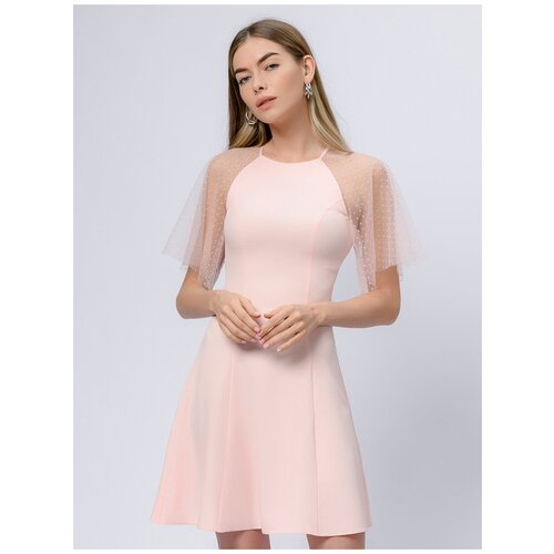 Купить Платье 1001dress, размер 50, розовый
Ткань: креп.<br>Длина рукава: 20.<br>Длина...