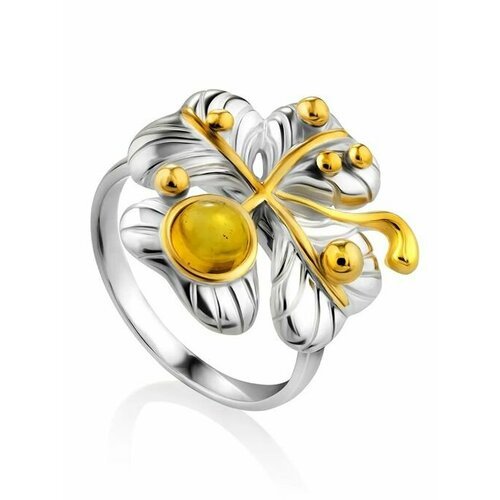 Купить Кольцо, янтарь, безразмерное
Крупное кольцо, украшенное натуральным янтарём «Кле...