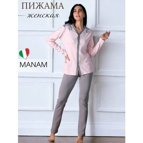Купить Пижама MANAM, размер 48, серый, розовый
Уютная пижама бренда Manam сшита из каче...