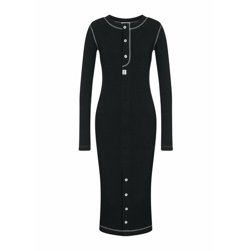 Купить Платье MOSCHINO JEANS, размер M, черный
Хлопковое платье в рубчик длиной до икр,...