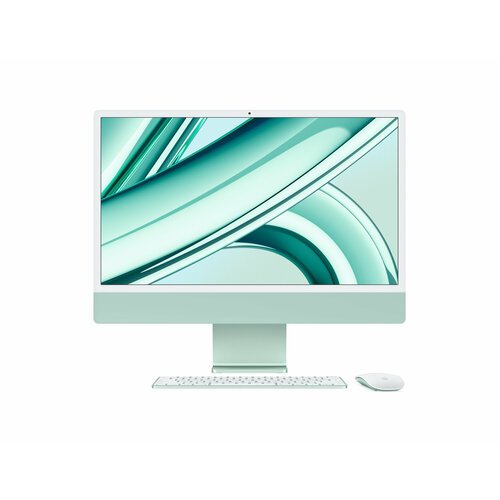Купить Apple iMac 24" Retina 4,5K, M3 (8C CPU, 10C GPU, 2023), 8 ГБ, 256 ГБ SSD, зелены...