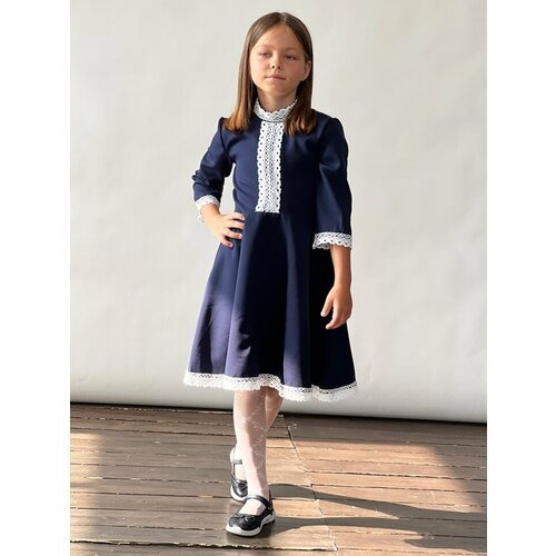 Купить Школьное платье Бушон, размер 140-146, синий
Платье для девочек школьное бушон S...
