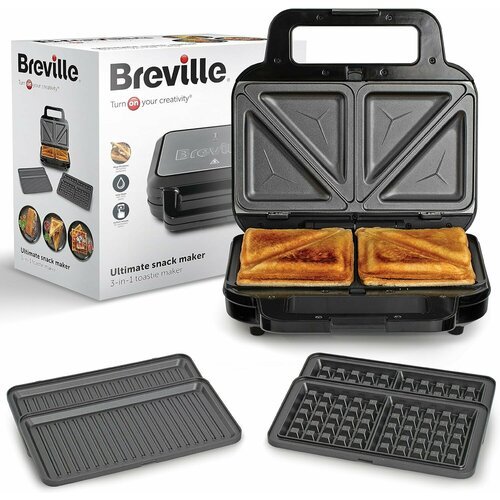 Купить Вафельница Breville 3 в 1 Ultimate VST098X
- Сэндвичница премиум-класса. Пригото...