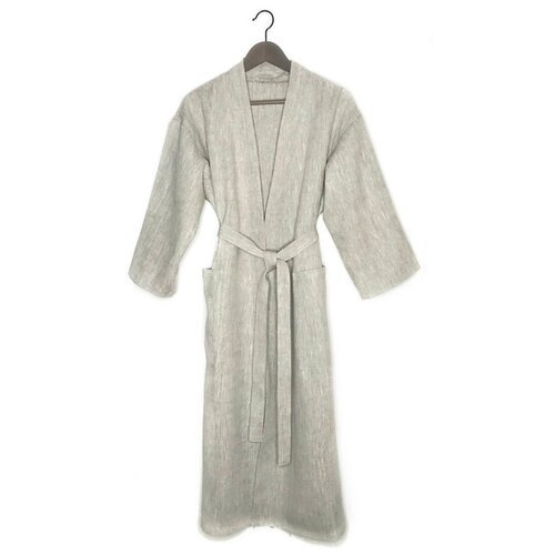 Купить Халат кимоно для бани женский Linen Steam Натюрель (р.48-50, бежевый, 100% лён)...