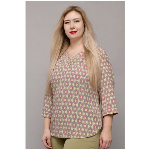Купить Блуза Mila Bezgerts, размер 56, зеленый
Универсальная блузка для офисного гардер...