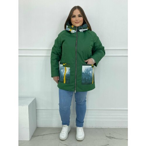 Купить Куртка Karmelstyle, размер 56, зеленый
Женская весенняя куртка кармельстиль: сти...