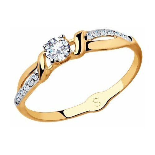 Купить Кольцо Diamant online, золото, 585 проба, фианит, размер 18.5
Золотое кольцо 164...
