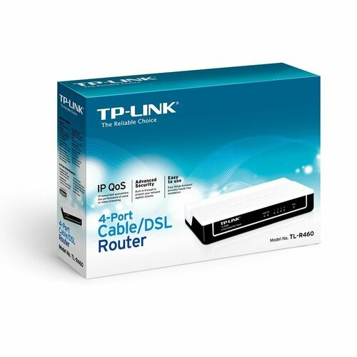 Купить TP-LINK DSL Router TL-R460 Кабельный/ DSL маршрутизатор на 4 порта, IP QoS, Virt...