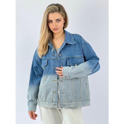 Купить Джинсовая куртка , размер 42/52, синий, голубой
Джинсовая куртка женская оверсай...