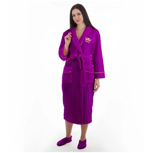 Купить Халат S-Family, размер 48/50, фиолетовый
Шикарная модель с вышивкой и надписью н...