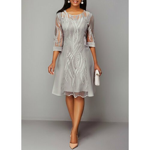 Купить Платье размер S, серый
MODLILY DESIGN Светло-серое платье с кружевными вставками...