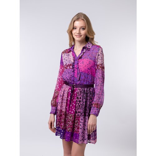 Купить Платье iBlues, размер 42, фиолетовый
Платье свободного кроя из набивного крепа с...