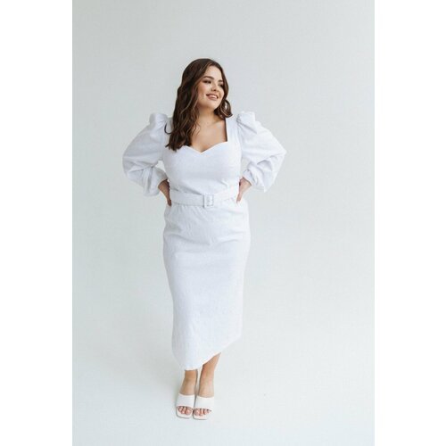 Купить Платье 4FORMS, размер 50, белый
<p>Элегантное жаккардовое платье-футляр белого ц...