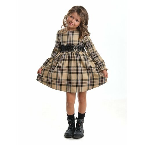 Купить Платье Mini Maxi, размер 116, бежевый, черный
Платье для девочек Mini Maxi, моде...